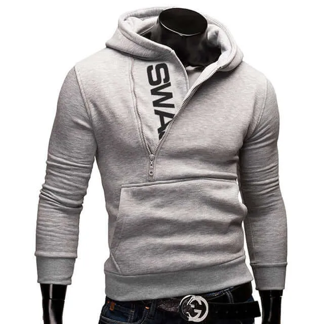 Slim-Fit Pullover Zip-up Hoodie