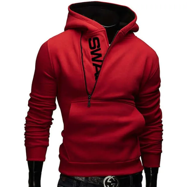 Slim-Fit Pullover Zip-up Hoodie