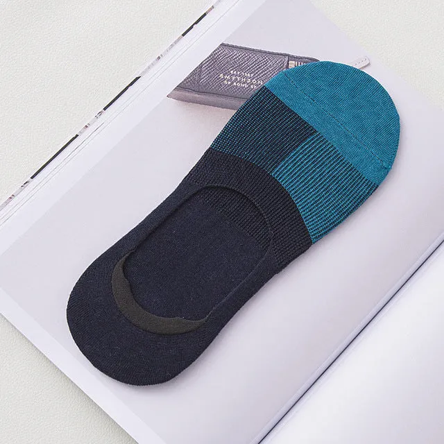 Summer Man Business Affairs Invisible Socks slippers Enlarge Code Male Socks Cotton Silica Gel Non-slip Shallow Mouth Socks