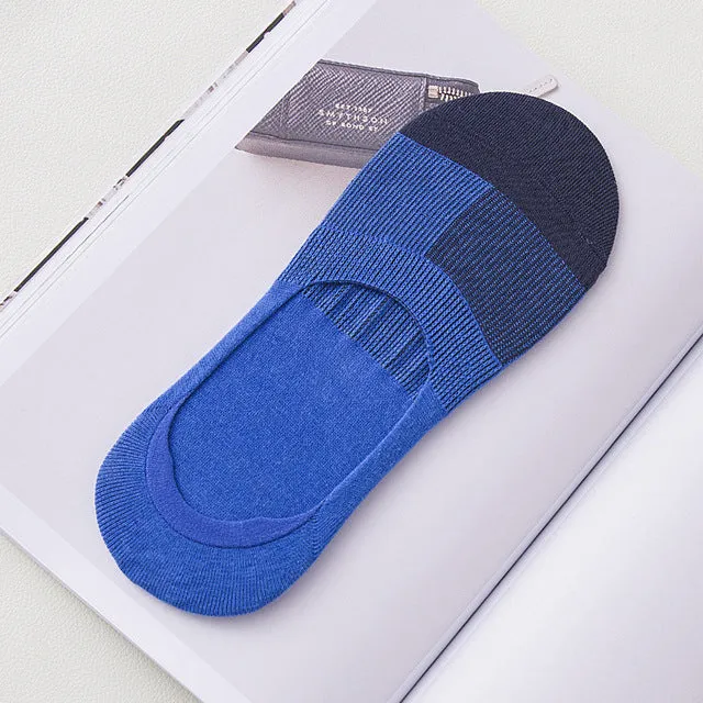 Summer Man Business Affairs Invisible Socks slippers Enlarge Code Male Socks Cotton Silica Gel Non-slip Shallow Mouth Socks