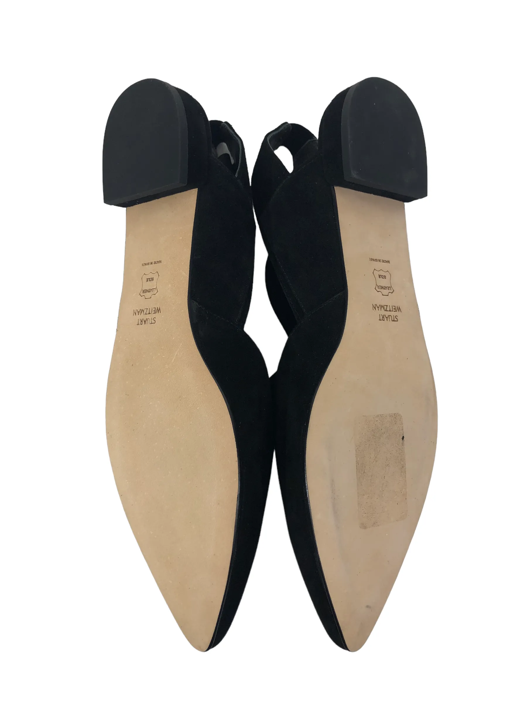 Supersonic Black Suede Flat Ankle Strap Flat Shoes | Size 9