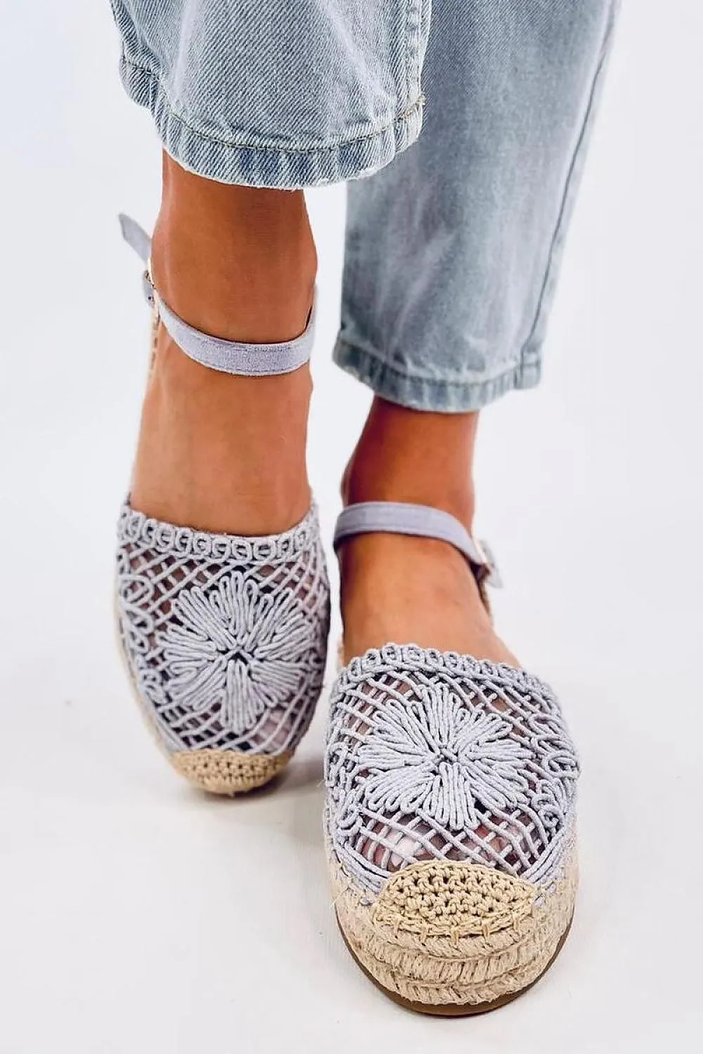 TEEK - Violet Bloom Knit Espadrilles Sandals