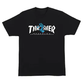 Thrasher Screaming Logo X Santa Cruz T-Shirt | Black