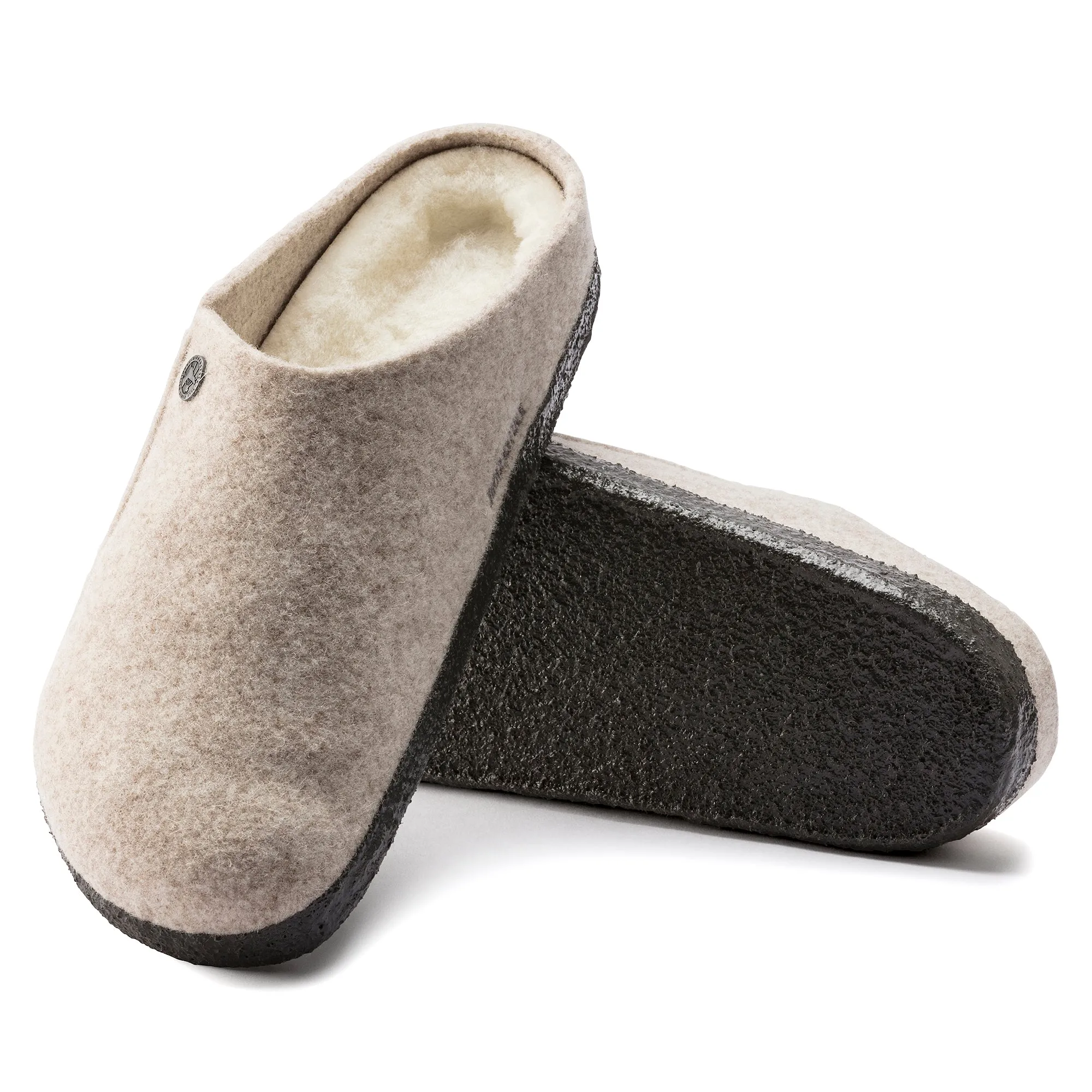 Unisex Birkenstock Zermatt Shearling Wool Felt Slipper Color: Eggnog