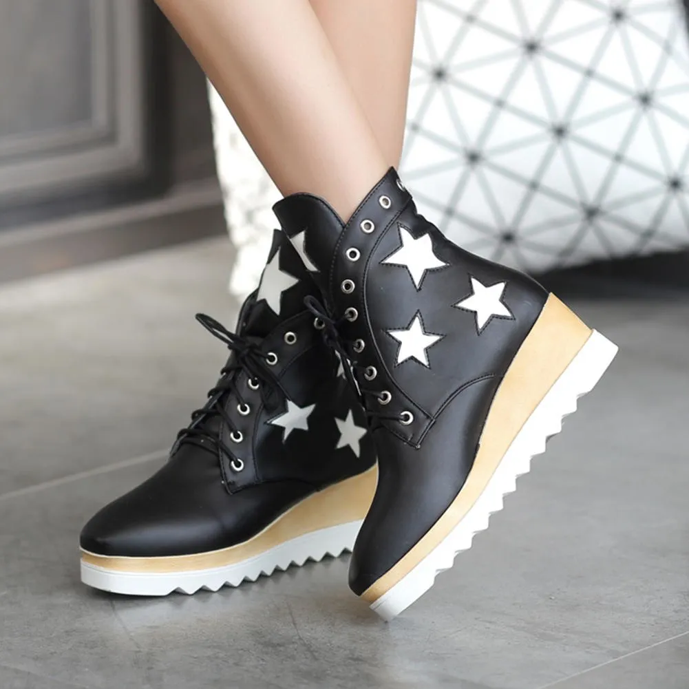 Wedge High Heels Women Leisure ankle Boots