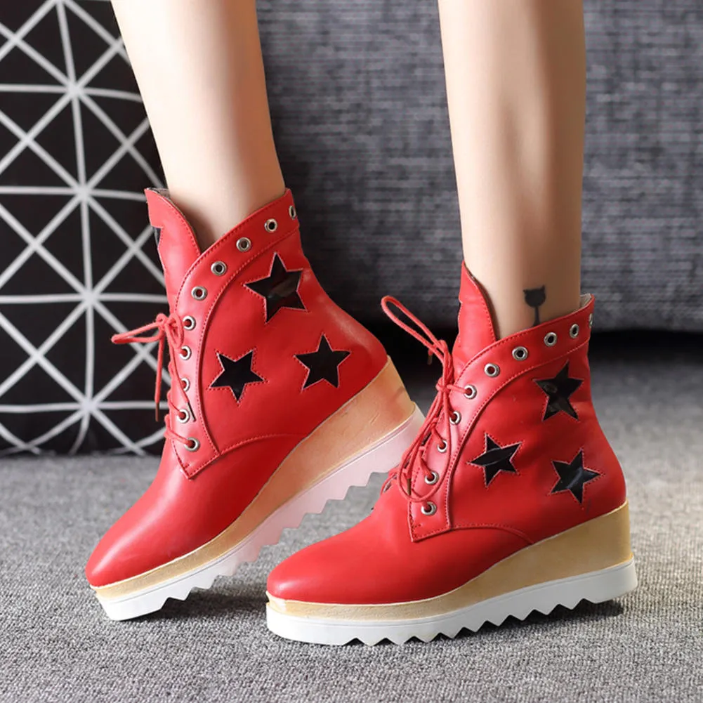 Wedge High Heels Women Leisure ankle Boots