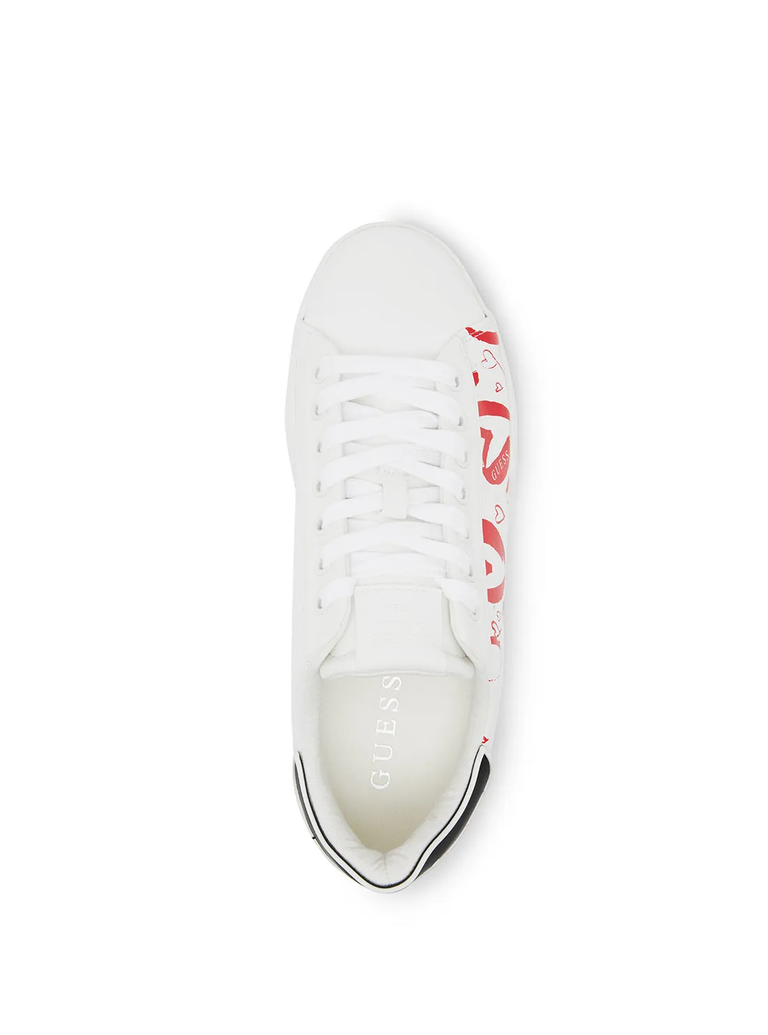 White Heart Rockies Low Top Sneakers