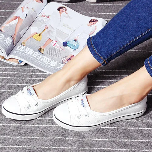 Women Shoes Ballet Flats Loafers Casual Breathable Women Flats Slip On Fashion 2017 Canvas Flats Shoes Women Low Shallow Mouth