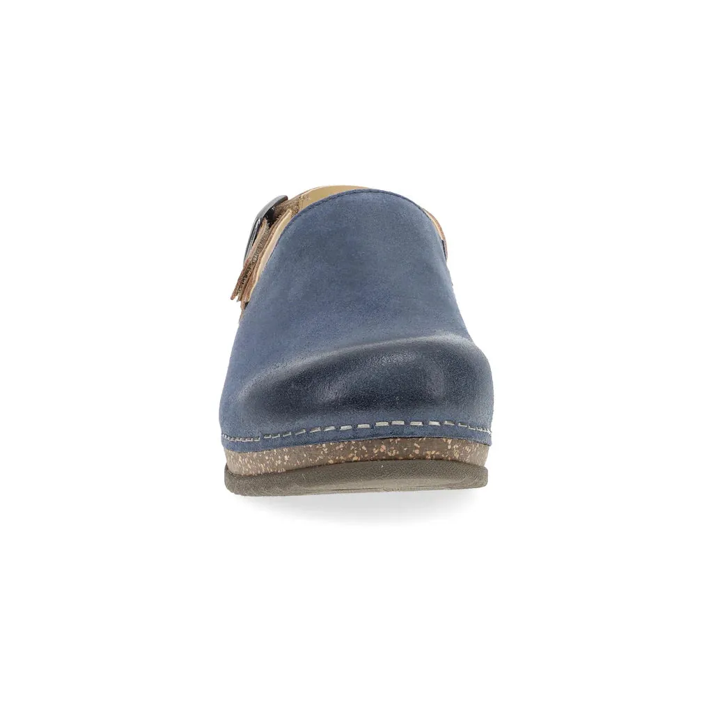 Women's Dansko Merrin Mule Color: Blue Burnished Suede