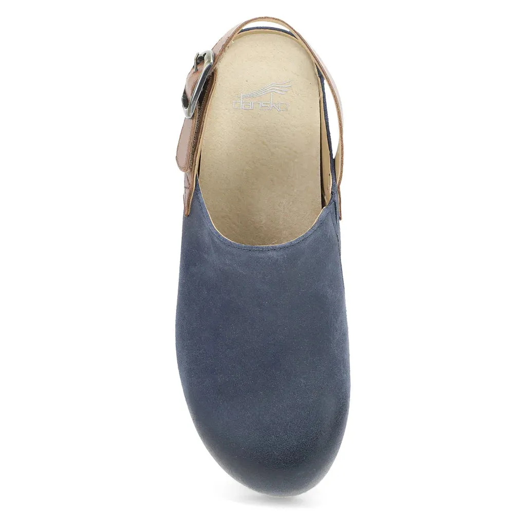 Women's Dansko Merrin Mule Color: Blue Burnished Suede