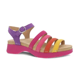 Women's Dansko Roxie Sandal Color: Multi Milled Nubuck