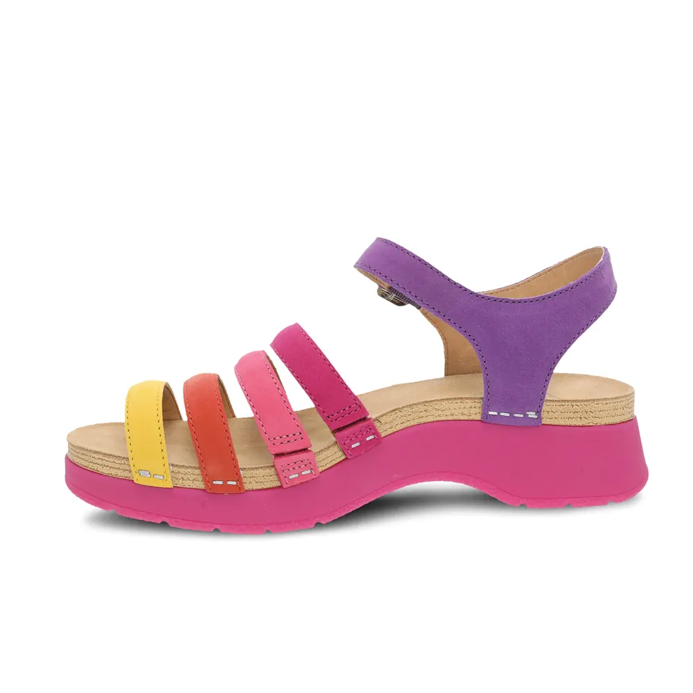 Women's Dansko Roxie Sandal Color: Multi Milled Nubuck