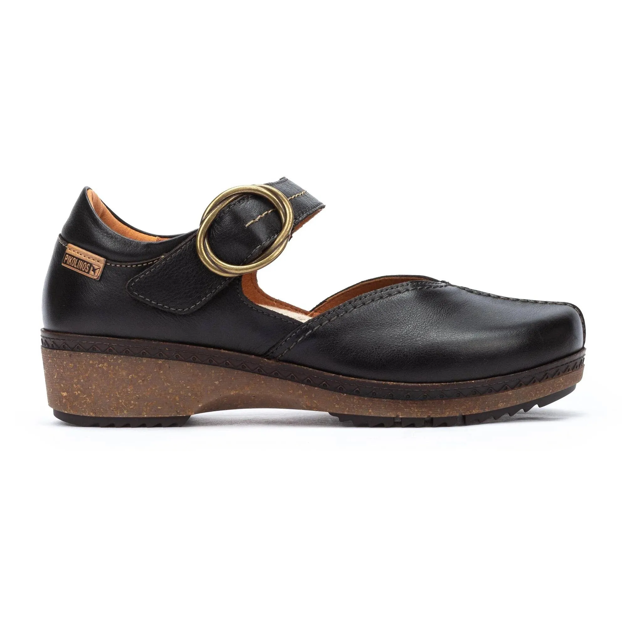 Women's Pikolinos Granada Leather Shoes Color: Black