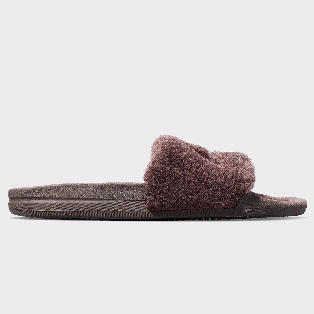 Women's Shearling Slide Chocolate