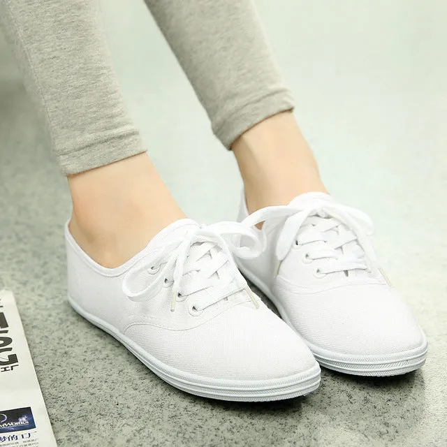 Women's spring canvas shoes female Korean white shoes breathable Chao Literature student shoes female foreign trade shoes