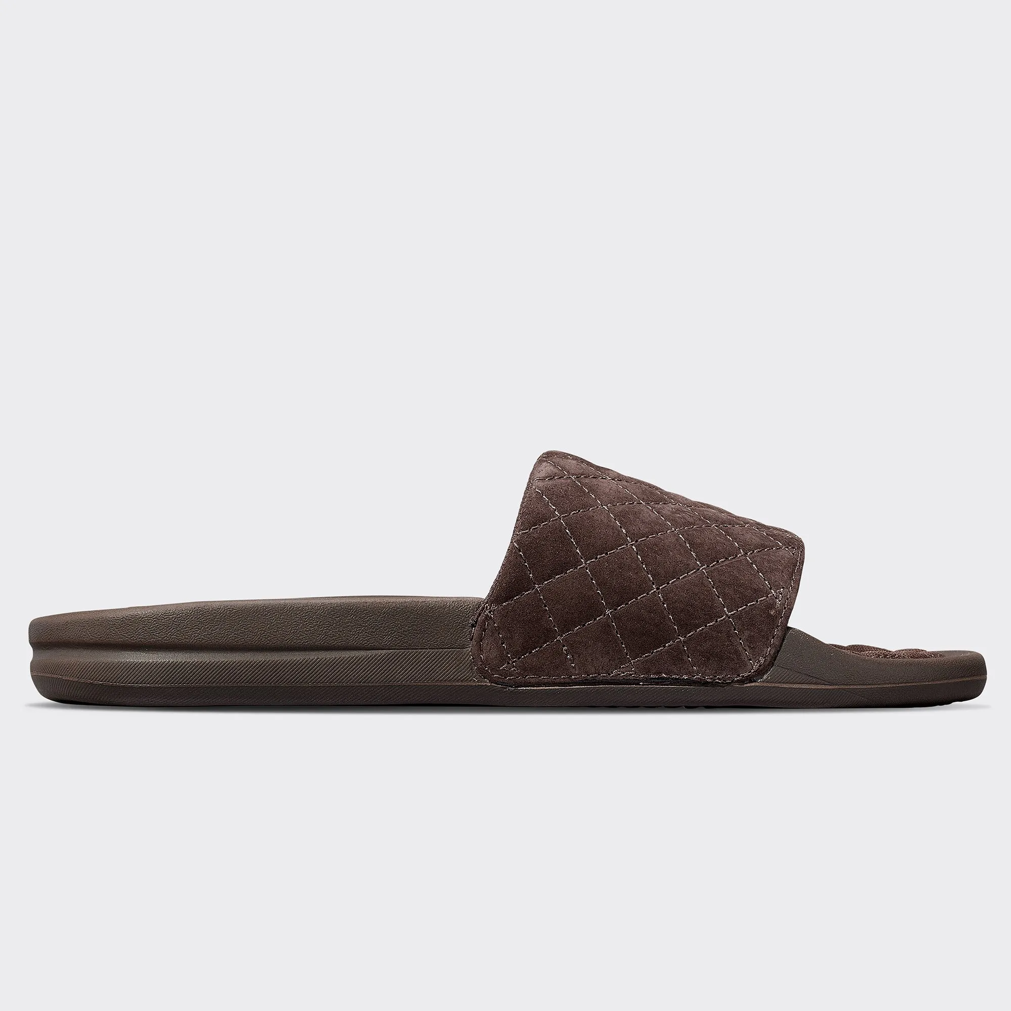 Women's Suede Lusso Slide Dark Umber