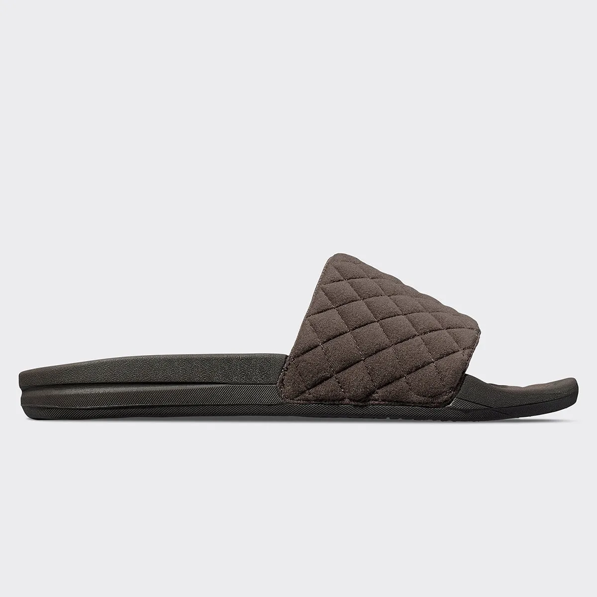 Women's Vegan Suede Lusso Slide Chocolate